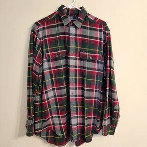 Men's Polo Ralph Lauren‎ Tartan Plaid Flannel Shirt Long Sleeve Size L
